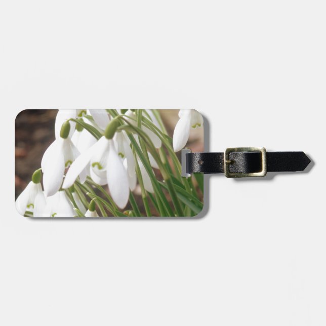 Stunning Snowdrops Luggage Tag (Front Horizontal)