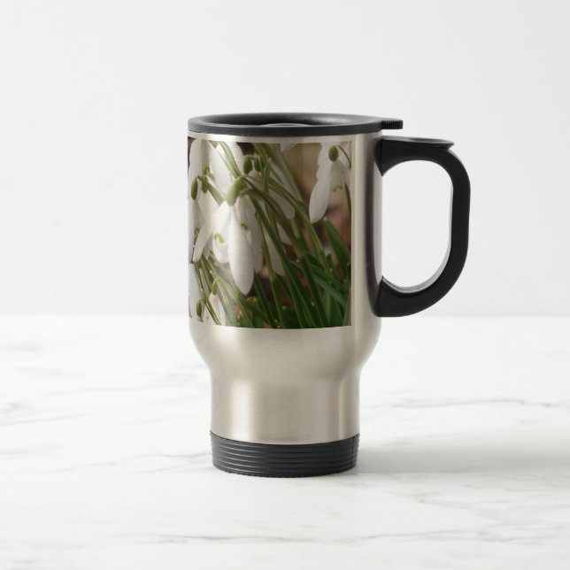 Stunning Snowdrops Travel Mug (Right)