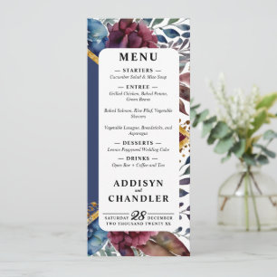 Stunning Sophistication Jewel-Toned Peony Wedding Program