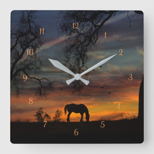 Stunning Southwestern Horse Clock