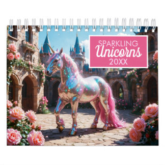 Stunning Sparkling Unicorns Calendar
