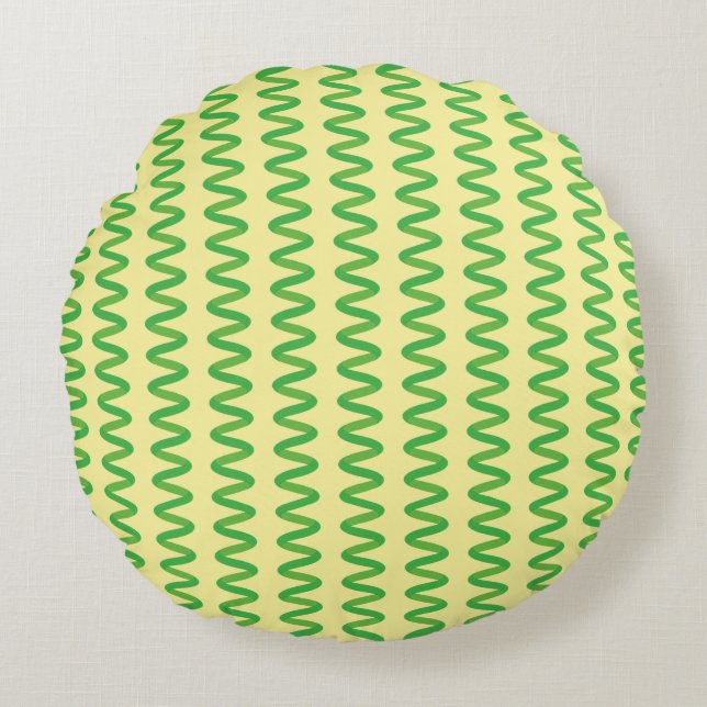 Stunning Spirulina Round Pillow (Front)