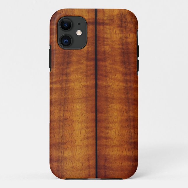 Stunning Split Hawaiian Koa Longboard Style Case-Mate iPhone Case (Back)