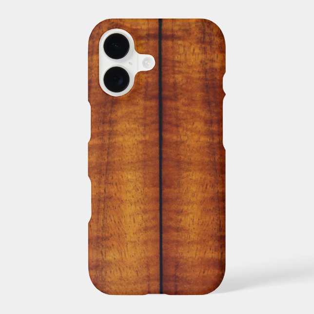 Stunning Split Hawaiian Koa Longboard Style Iphone Case (Back)