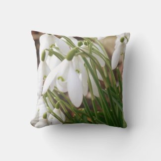 Stunning Spring Snowdrops Cushion