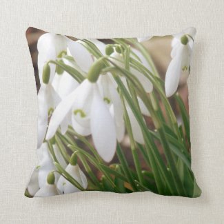 Stunning Spring Snowdrops Cushion