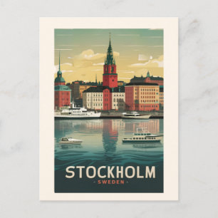 Stunning Stockholm Skyline Postcard