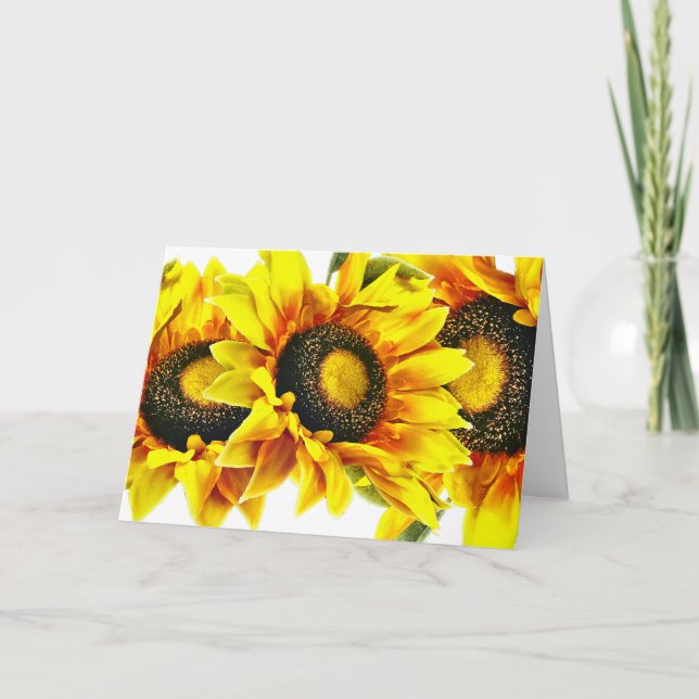 Stunning Sunflower Greeting Card (Front)