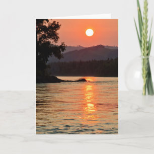 Stunning Sunrise Over Katun River Card