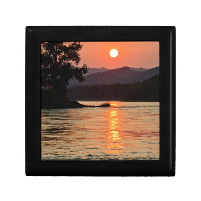 Stunning Sunrise Over Katun River Photo Gift Box (Front)