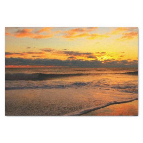 Stunning sunset on the beach tissue paper