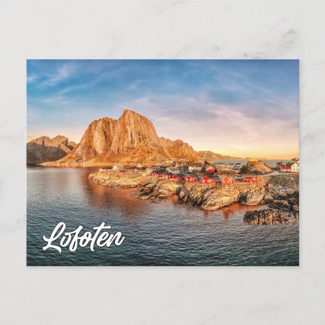 Stunning Sunset Over Lofoten, Norway Postcard (Front)