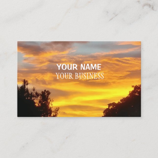 Stunning Sunset Print Business Card (Front)