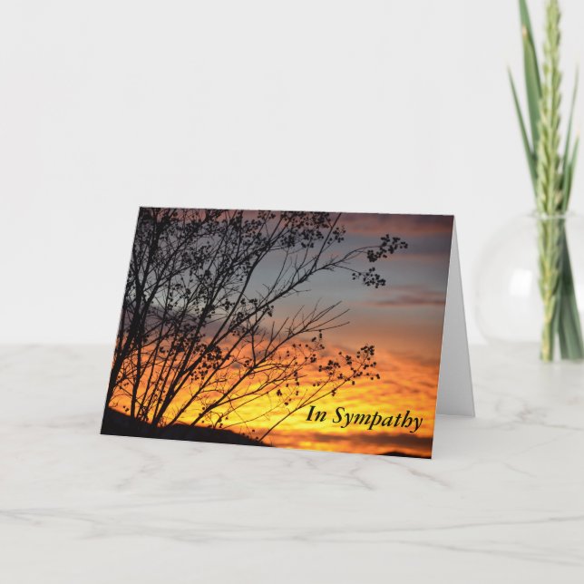 Stunning Sunset Sympathy Greeting Card (Front)