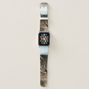 Stunning Tabby Cat CloseUp Artistic Portrait Apple Watch Band