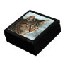 Stunning Tabby Cat CloseUp Artistic Portrait Gift Box