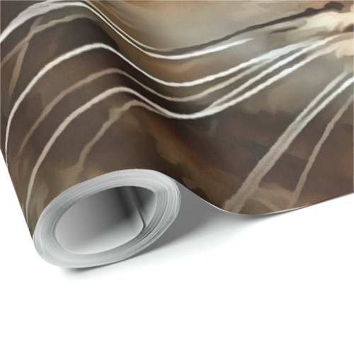 Stunning Tabby Cat CloseUp Artistic Portrait Wrapping Paper