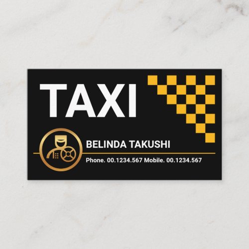 Stunning Taxi Check Boxes Cab Driving Business Card