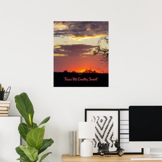 Stunning Texas Sunset  Poster (Home Office)