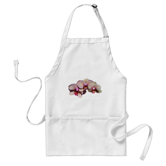 Stunning Trio Of Orchid Flowers Adult Apron (Front)
