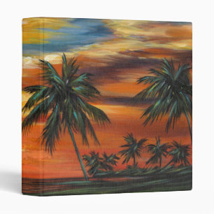 Stunning Tropical Sunset 3 Ring Binder