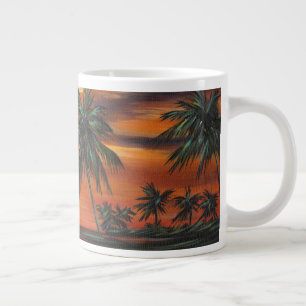 Stunning Tropical Sunset Giant Coffee Mug