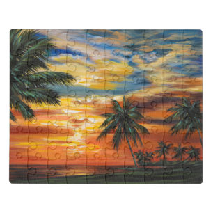 Stunning Tropical Sunset Jigsaw Puzzle