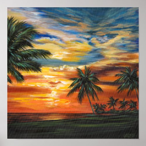 Stunning Tropical Sunset Poster