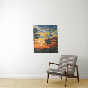 Stunning Tropical Sunset Tapestry