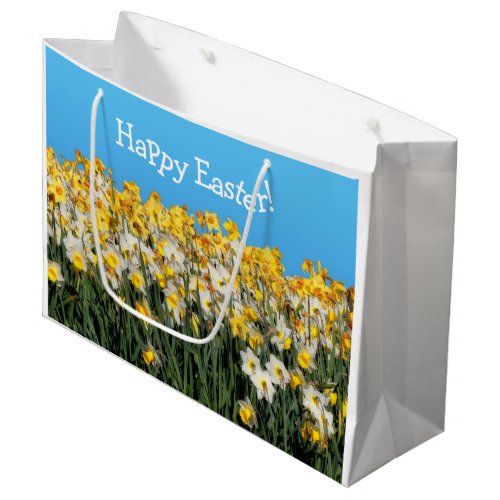 Stunning Two_Tone Daffodils Floral Photography Large Gift Bag