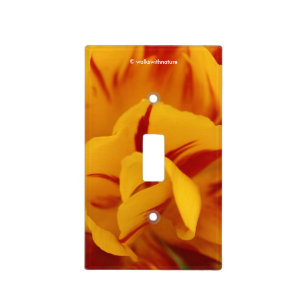 Stunning Two-Tone Red Yellow Monsella Tulips Light Switch Cover