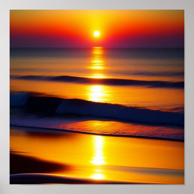 Stunning vibrant color sunset digital print (Front)