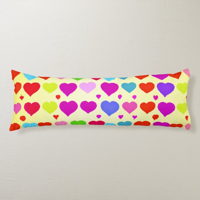 Stunning Vibrant Love Pattern Body Pillow (Front)