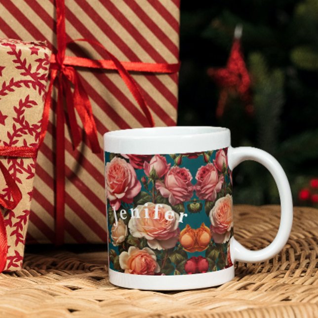  Stunning Vintage Botanical Flowers Coffee Mug (Creator Uploaded)