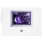 stunning Violet Rose! Blank Card (Template) (Back Horizontal)