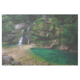 Stunning waterfall Virje, Slovenia Poster