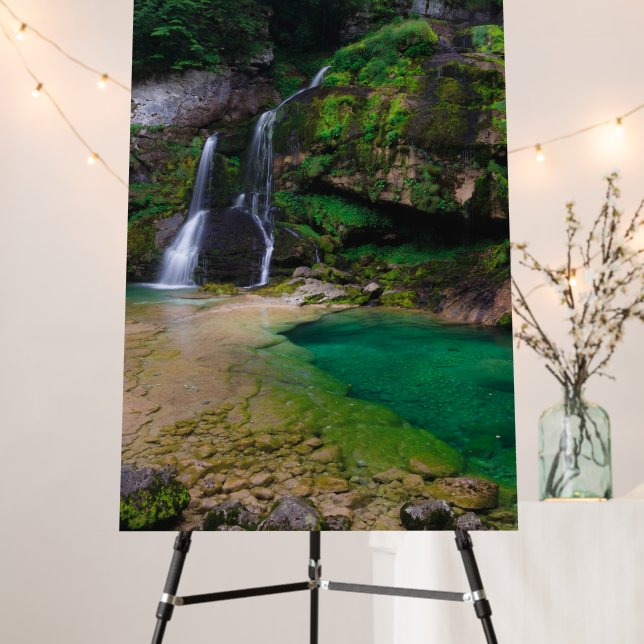 Stunning waterfall Virje, Slovenia Poster (In Situ (Stand))