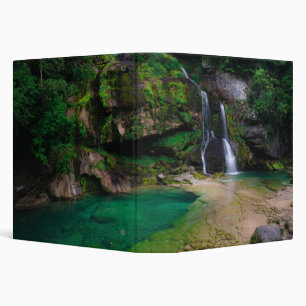 Stunning waterfall Virje, Slovenia Poster 3 Ring Binder