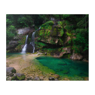 Stunning waterfall Virje, Slovenia Poster Acrylic Print