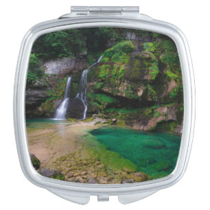 Stunning waterfall Virje, Slovenia Poster Compact Mirror