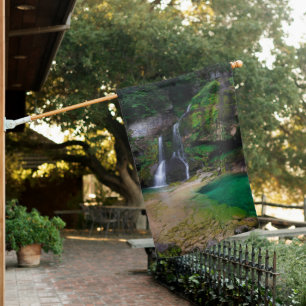 Stunning waterfall Virje, Slovenia Poster House Flag