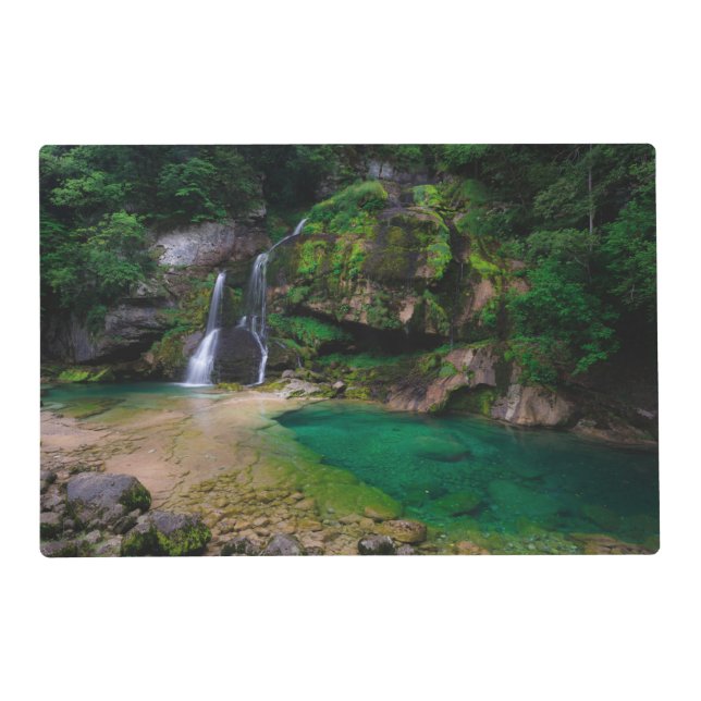 Stunning waterfall Virje, Slovenia Poster Placemat (Front)