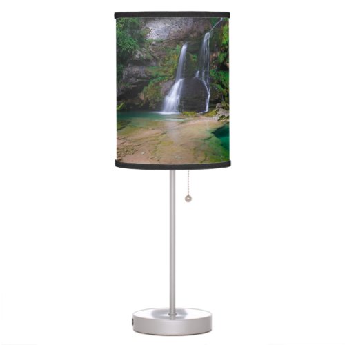 Stunning waterfall Virje Slovenia Poster Table Lamp