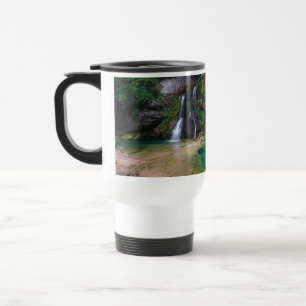 Stunning waterfall Virje, Slovenia Poster Travel Mug