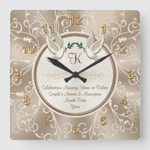 Stunning Wedding Clock or Any Year Anniversary