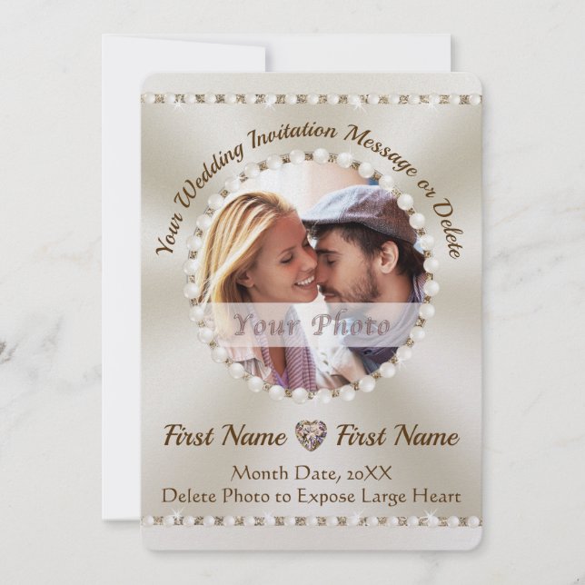 Stunning, Wedding Invitations PHOTO Cards,  (Front)