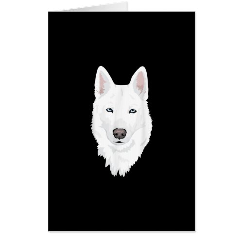 Stunning White Siberian Husky _ Sweet White Snow Card