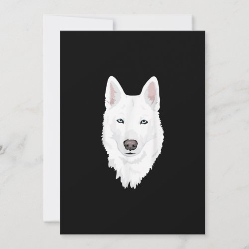 Stunning White Siberian Husky _ Sweet White Snow Holiday Card