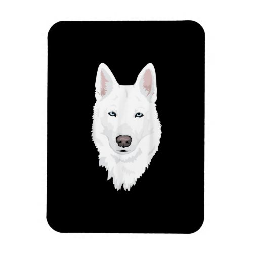 Stunning White Siberian Husky _ Sweet White Snow Magnet