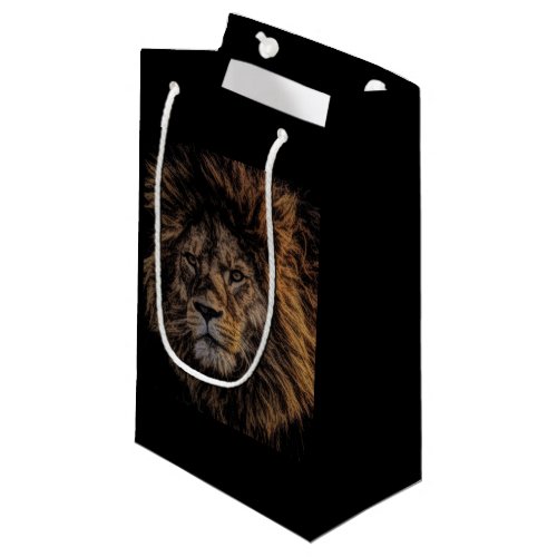 Stunning Wild African Male Lion Small Gift Bag